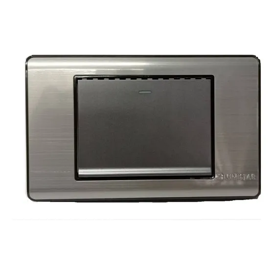 Pulsador Timbre Plateado 120-250v 16amp Elite Lumistar