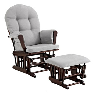 Silla Mecedora/banco Maternidad Lactancia Bebe Espresso/gris Silla Mecedora/banco Maternidad Lactancia Bebe Espresso/gris