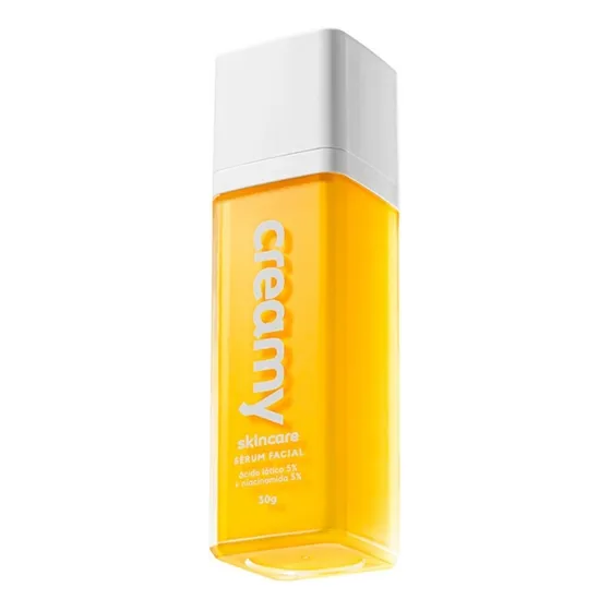 Creamy Skincare Ácido Lático 30g Antiacne e Seborreguladora Alto Poder Hidratante Reduz Aparência dos Poros Niacinamida