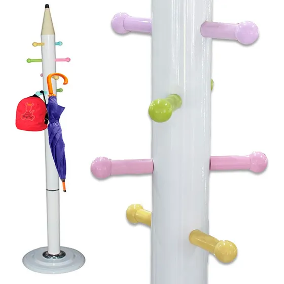 Perchero Para Cuarto Infantil De Colores Divertidos Color Blanco