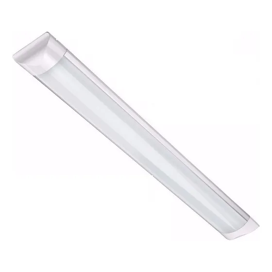 Kit 3 Luminaria Lâmpada Led Tubular Slim 1,20m 6000k 36w Luz Branco-frio 127/220v (bivolt)