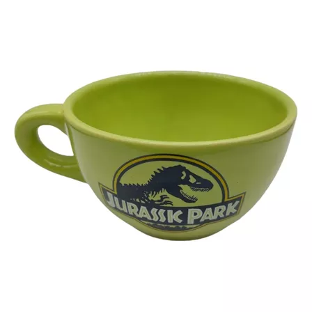 Tazon Taza Jurassic Park Verde De Ceramica