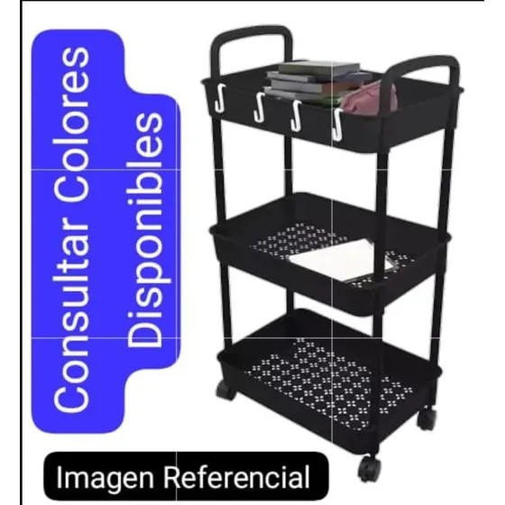 Carrito Almacenamiento Organizador Con Ruedas 3 Niveles