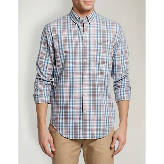 Camisa Cuadros Lacoste Ch8753 Hombre