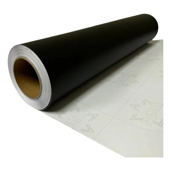 Vinilo Adhesivo De Corte Premium Negro 61 Cm X 12 Metros Color Negro opaco