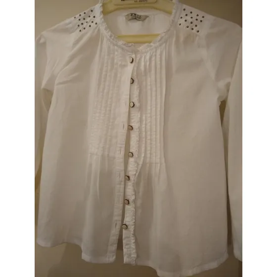 Blusa Tipo Camisa Para Niña Talla 7-8 Usada