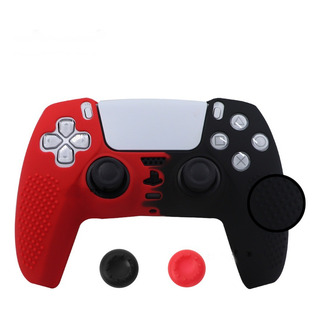 1 Capa Protetora De Controle Ps5 Silicone Forte +1 Par Grips 1 Capa Protetora De Controle Ps5 Silicone Forte +1 Par Grips