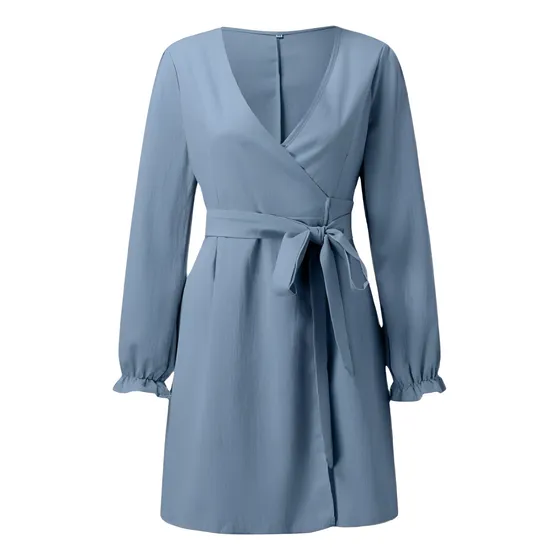 Vestido Azul Acero Claro Shein L/xl Talle Grande Especial