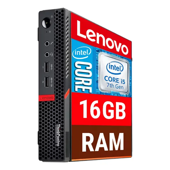 Mini Pc Lenovo M910 Core I5 7° Geração 16 Gb Ram Ssd 240gb 127/220v