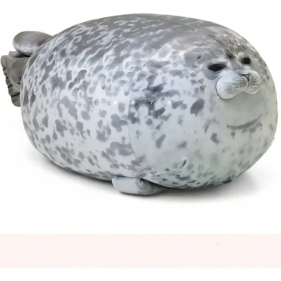 Peluche De Foca Guatona Bonita, Cómoda Y Suave 30 Cm Color Gris | Cuotas sin interés