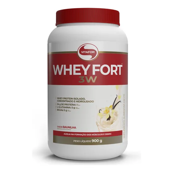 Whey Protein Whey Fort 3w (900g) Vitafor