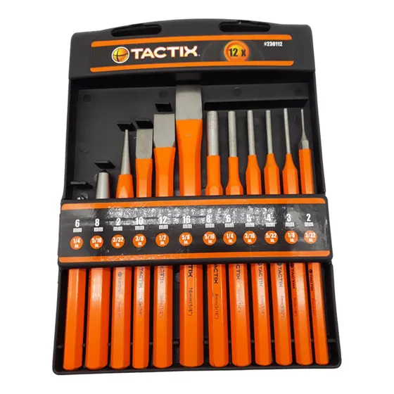 Juego De Cincel Y Centro Punto 12 Pzas Marca Tactix