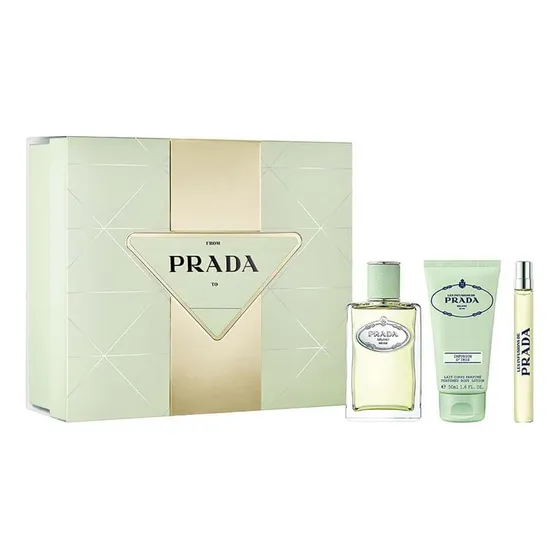 Kit Prada Les Infusions Iris  Edp 100ml + Mini 10ml + Loção Hidratante 50ml
