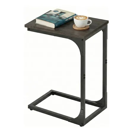 Mesa De Centro Com Estrutura De Metal, Mesa De Apoio, Preto Preto