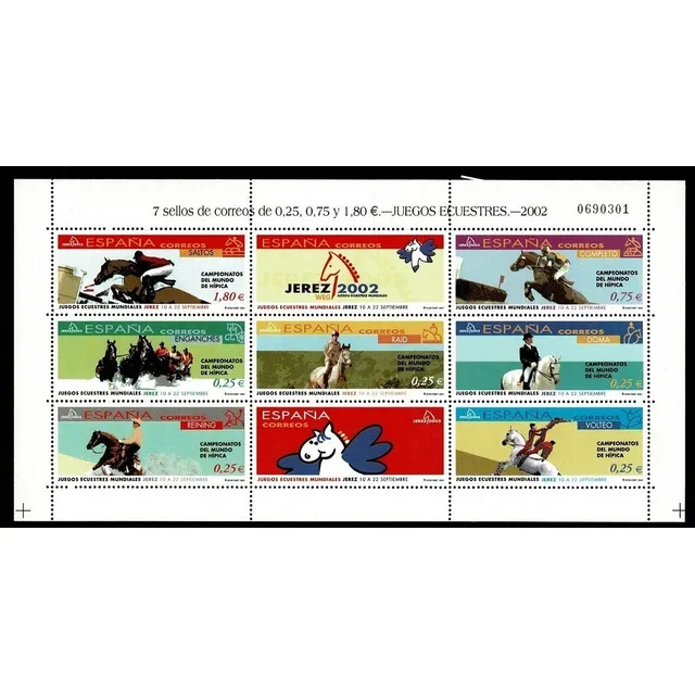 Estampillas España 2002 - Juegos Mundiales Ecuestres