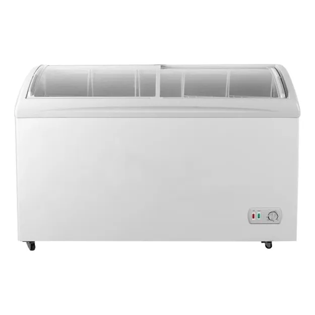 Freezer Puertas De Vidrio 550 Lts, 2 Puertas De Vidrio Curvo