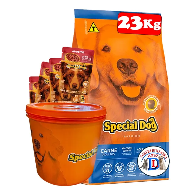 Special Dog Premium 20kg + Contenedor + 4 Pate