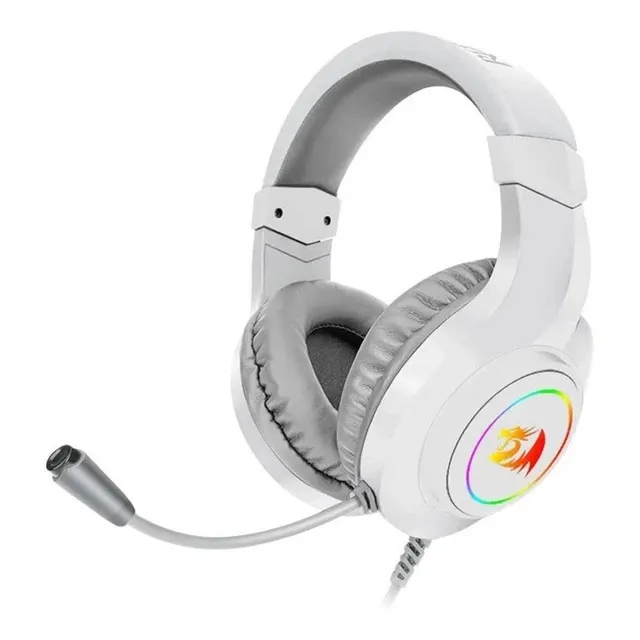 Audifonos Gamer Redragon Hylas Blanco H260w Con Luz Rgb