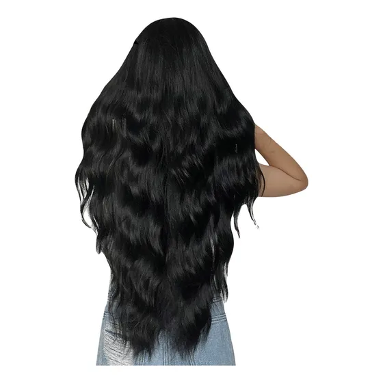 Yc Peluca Con Diadema Cabello Humano, Rizada, Sin Pegamento