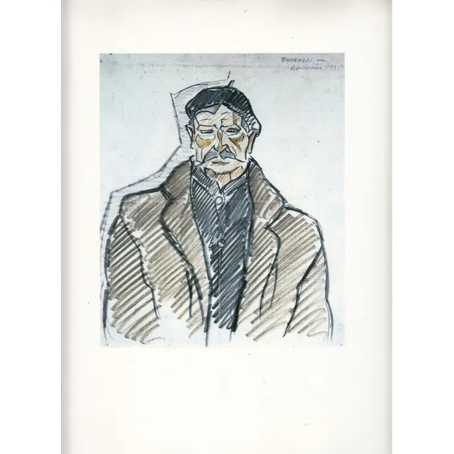 Arte Lamina Con Dibujo De Rafael Barradas Hombre De Mar