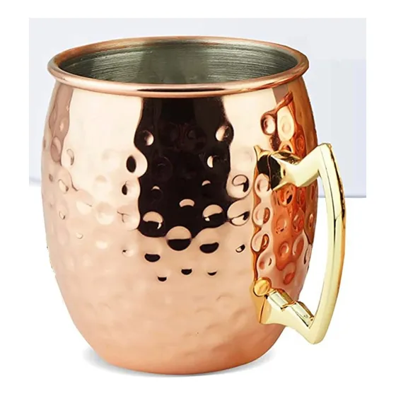 Taza Moscow Mule Vaso 16oz Cobre Marttillado Coctel Mug