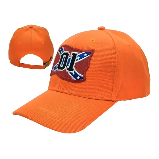 Gorra General Lee Auto Bordada Gabardina Naranja Premium