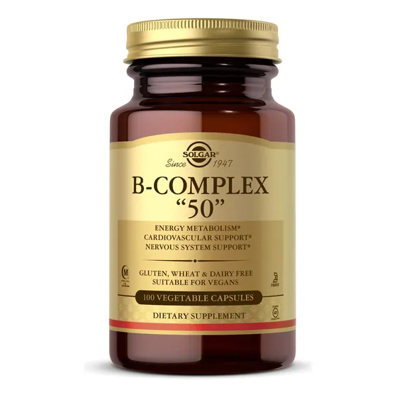 Suplemento Solgar B-complex «50» 100 Cápsulas Vegetales