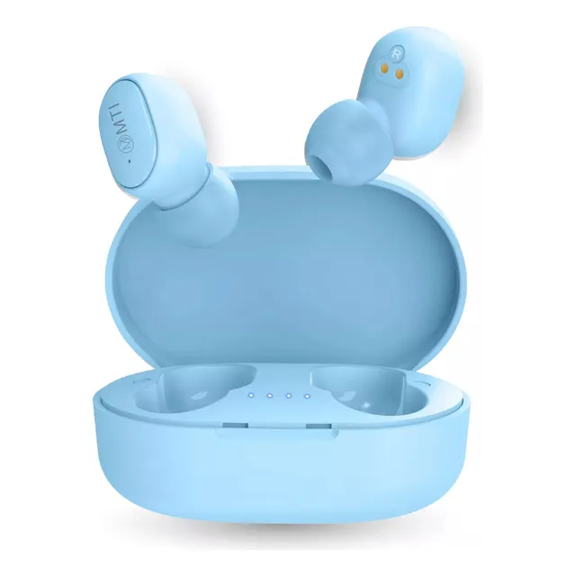 Auriculares In Ear Bluetooth Inalámbrico Mti A9s Color Celeste