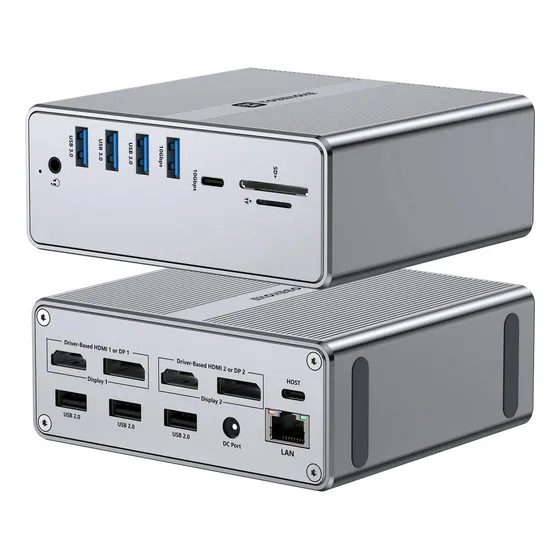 Dock Station Hub 18 Em 1 Usb-c/usb-a Displaylink Macbook Pro