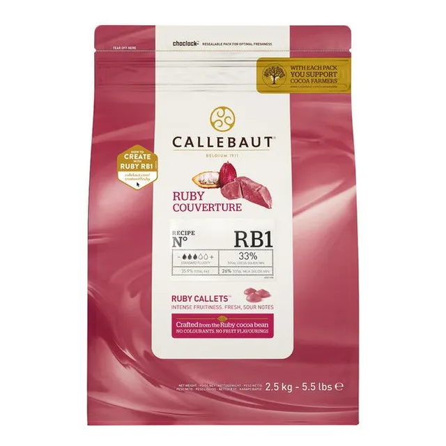 Chocolate Belga P/ Derretir Callebaut Rosa 2.5kg