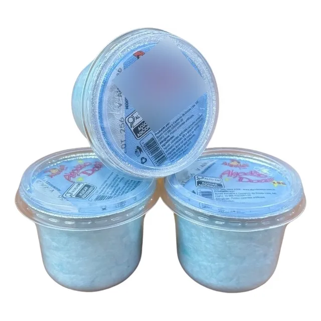 30un Potes De Algodão Doce 15gr Lembrancinha Colorido