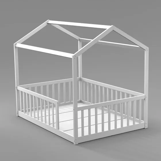 Cama Montessoriana Casinha  Tam. Viúva Branco
