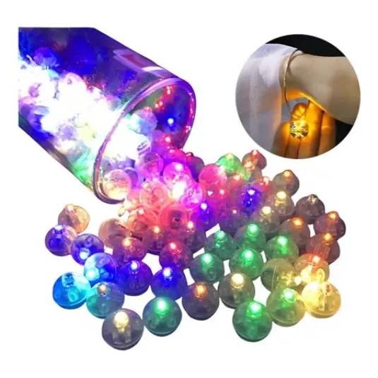 100 Piezas De Luces Led For Bebidas Con Forma De Globo Redo