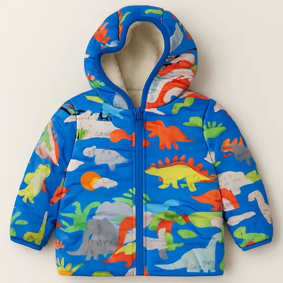 Campera Inflable Abrigada Con Corderito Para Nenas Y Nenes