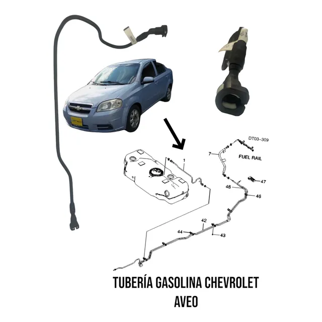 Tubería Gasolina Chevrolet Aveo