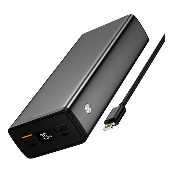 Power Bank Carrello Xc-03 Usb Usb-c Micro 30000mah 22.5w 5v Color Negro