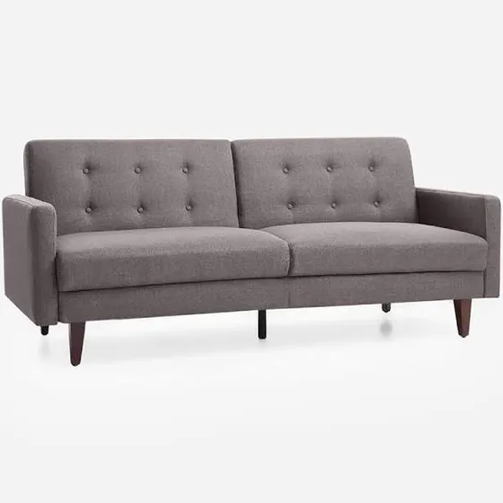 Futon Sillón Cama Rosen Violet Gris Claro