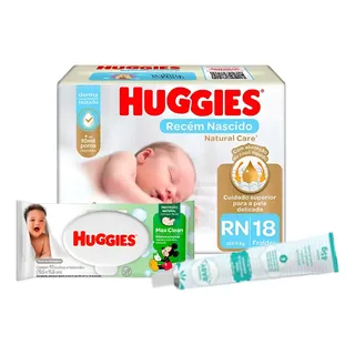 Kit Lenço Umedecido Pampers, Fraldas E Pomada Assadura