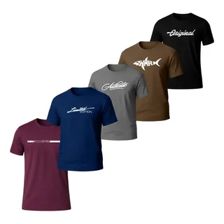 Kit 5 Camisetas Dry Fit Estampado Sk Clothing