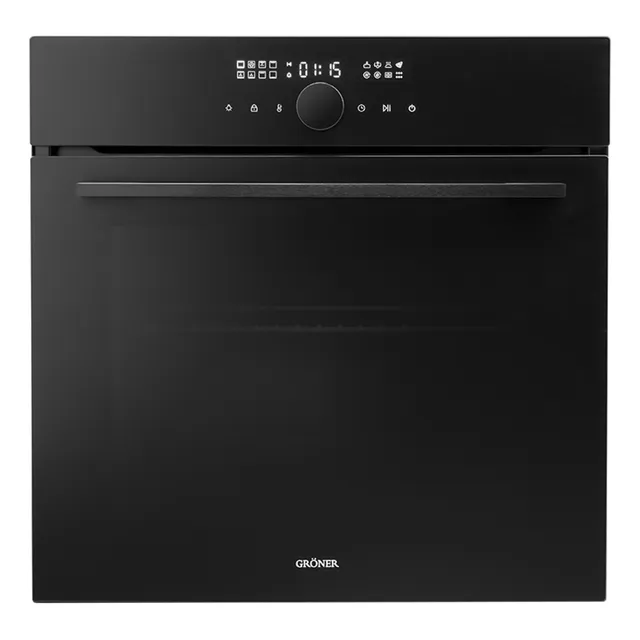 Horno Eléctrico Empotrable Gröner Air Fry Black Matte 76l