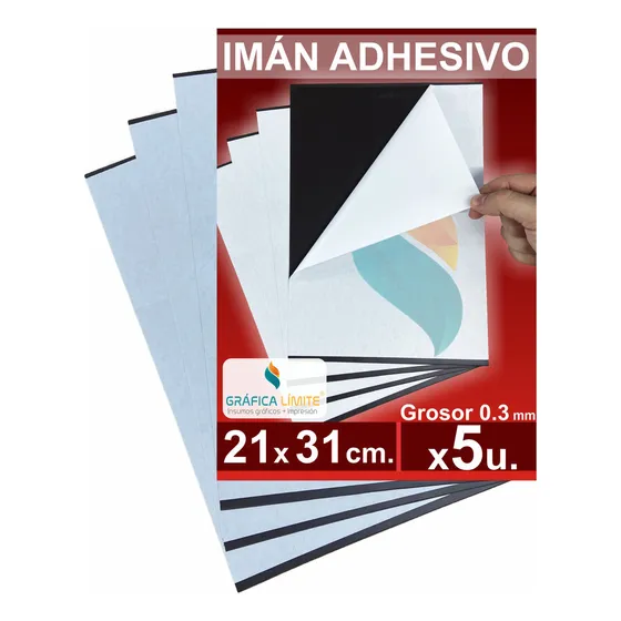 Plancha Iman A4 Autoadhesivo Adhesivo Lamina Hojas Imantada