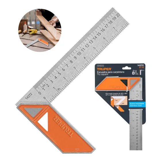 Escuadra Carpintero Madera Profesional 8 Pulgadas Truper