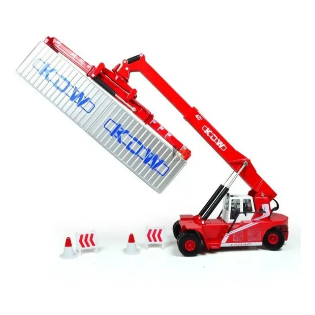 Miniatura Empilhadeira Container Reach Staker Metal 1/50 Kdw