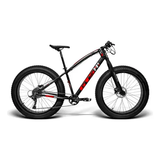 Bicicleta Fat Bike Aro 26 GTS Freio Hidráulico 9v Tamanho Do Quadro 17 Cor Vermelho GTSM1 I-vtec FAT Trail