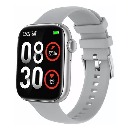 Smartwatch Colmi P Series P45 1.81" caja de  aleación de zinc  plata, malla  gris de  silicona