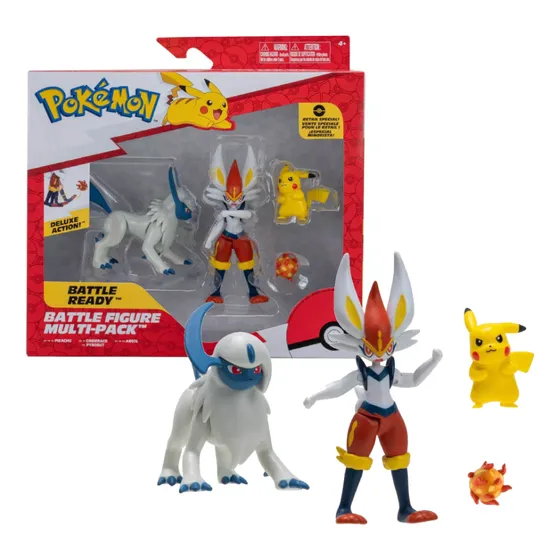 Pokemon Jazwares Multipack Cinderace Absol Pikachu