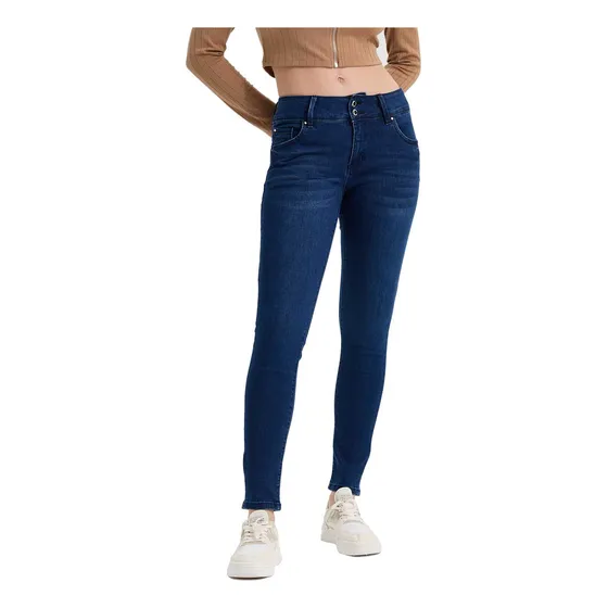 Jeans Mujer Kim Skinny Azul Oscuro Fashion's Park