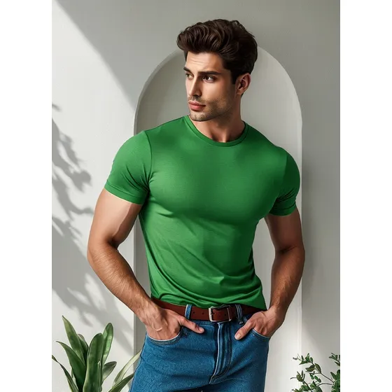 Remera Lisa Algodón Peinado Premium Liso Unisex Básica #06