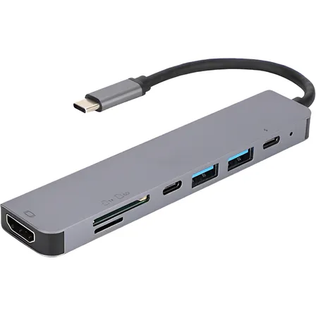 Hub Adaptador Usb C 7 En 1 Para Mac Macbook Windows
