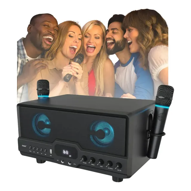 Bocina De Karaoke Rhm L268 Bluetooth Microfono Inalambrico Azul Oscuro